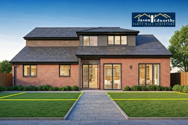 Home extension focusing on boundary line Sedgley